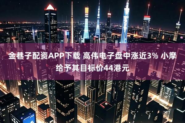 金巷子配资APP下载 高伟电子盘中涨近3% 小摩给予其目标价44港元